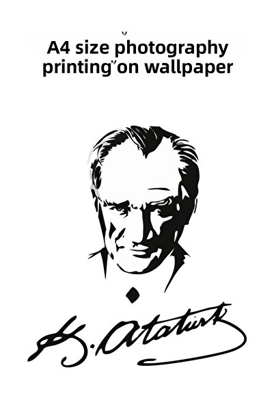 Organik Yolda ورق حائط أتاتورك 1، طباعة فوتوغرافية، مقاس A4، 21,0 × 29,7 سم