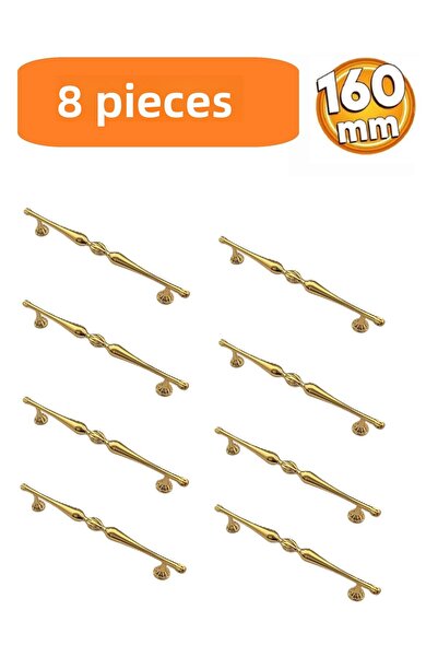 HOMDEP 160mm Model Galata Mobilier Bucătărie Sertar Dulap Mâner Dulap Mâner Mânere 8 Bucuri Aur