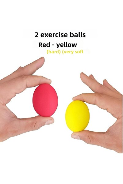 FLYDEN 2 كرة تقوية إصبع المعصم من السيليكون، كرة تمارين الضغط على اليد بعد العملية الجراحية، مجموعة من قطعتين