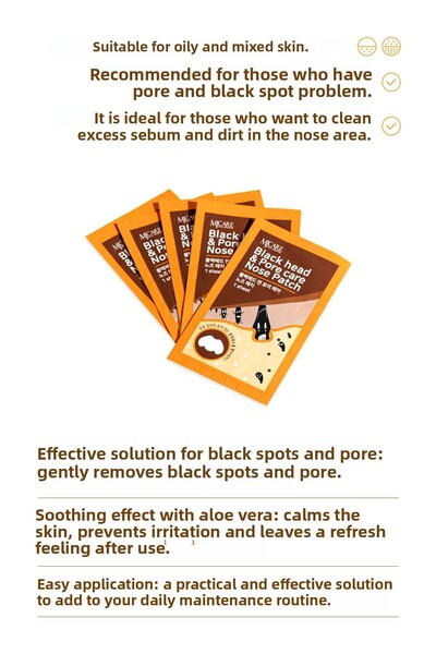 Mjcare Nose Patch - Cleansing Nasal Strips for Blackheads and Pores, Pack of 5