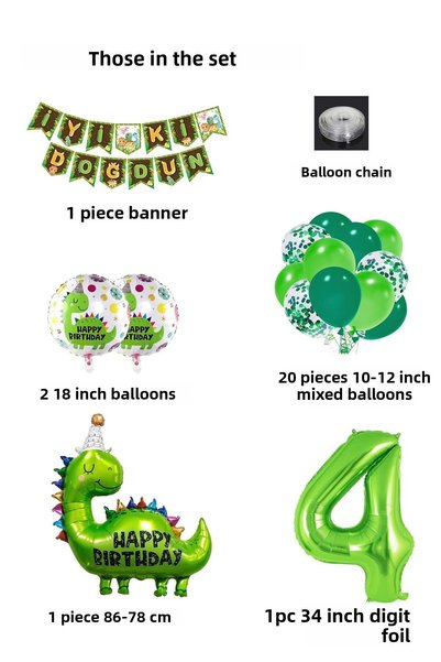 Patladı Gitti 4 Year Old Dinosaur Themed Birthday Set