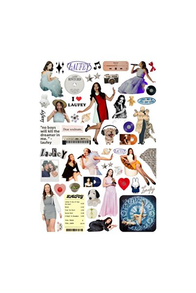 Ororabutik 52 Pieces Laufey Sticker Set - Sticker Set Sketchbook