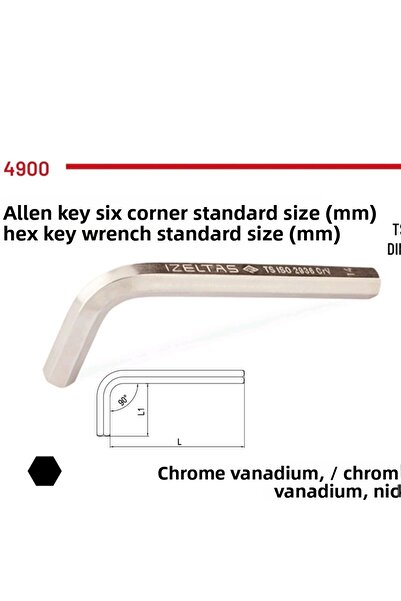 İzeltaş مفتاح ألن سداسي الزوايا 19 مم