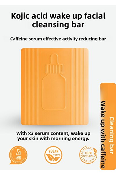 SOAVİE شريط تنظيف الوجه من واك اب، صابون فعال لتقليل الانتفاخ مع مصل الكافيين