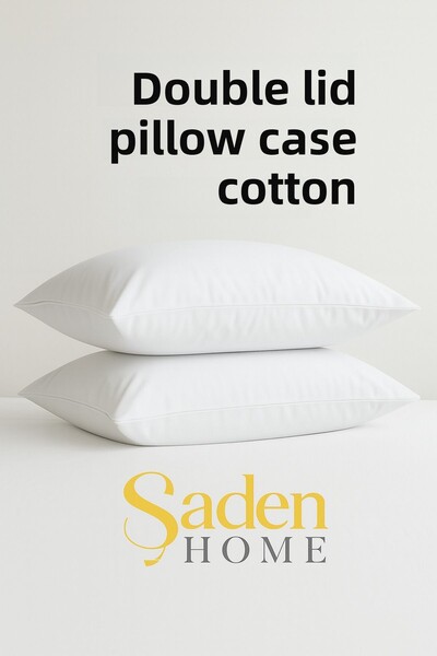 SADEN HOME FAȚĂ DE PERNE CU CAPAC BUMBAC 2 BUC 50X70 CM ȚESUT RANFORCE