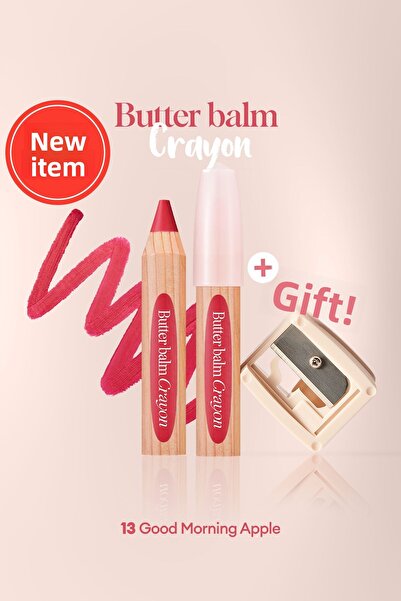 CLIO Creamy, Pen-Shaped Colored Lip Balm & Sharpener Butter Balm Crayon 013 G...