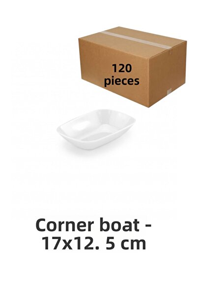 BARITCIOGLU Melamine Angular Boat Plate 17 cm 120 Pcs