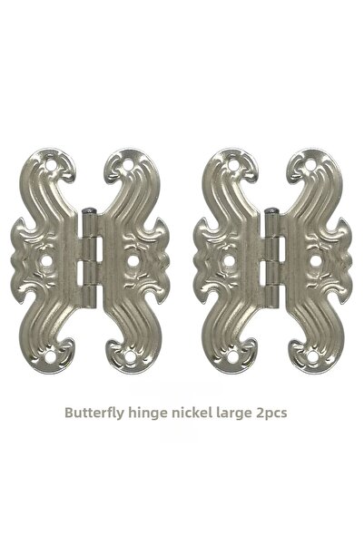 Adilon Balamă decorativă cu fluture din nichel, mare, 2 bucăți (7 cm x 5 cm)