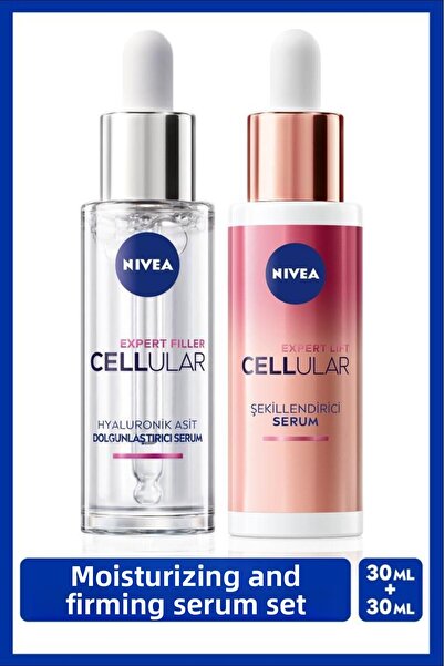 NIVEA سيروم خلوي لشد البشرة وتشكيلها بديل طبيعي للريتينول 30 مل وسيروم مرطب 3...