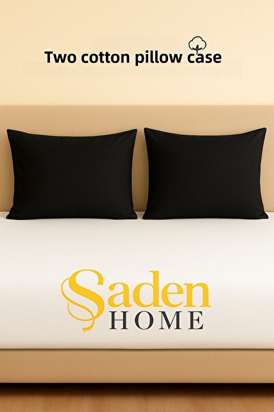 SADEN HOME 2 ΤΕΜΑΧΙΑ ΜΑΥΡΕΣ ΜΑΞΙΛΑΡΙΕΣ ΜΕ ΦΕΡΜΟΥΑΡ, ΒΑΜΒΑΚΙ, ΥΦΑΣΜΑ ΡΑΝΦΟΡΣ, 50Χ70 ΕΚ