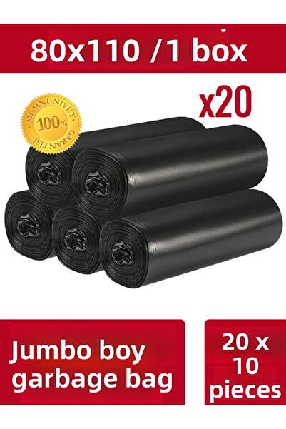 Home 20 Rolls of Garbage Bags Jumbo Size 10 Pieces (1 Box) Thick 80X110 Garba...