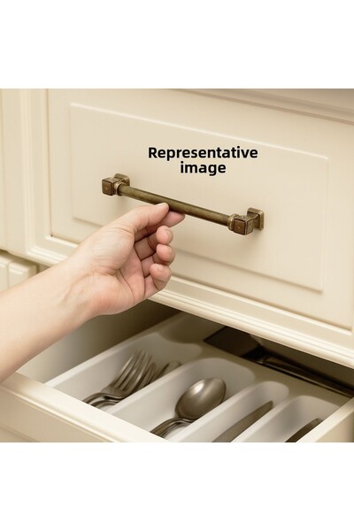 Badem10 Talas Antique Yellow Antique Metal 224 mm 22.4 cm Furniture Kitchen Drawer Cabinet Handle Handle Handles