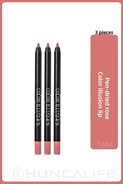 Huncalife Color Illusion Lip Liner Dusty Rose - 3 Pcs