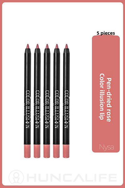 Huncalife Color Illusion Lip Liner Dusty Rose - 5 Pcs