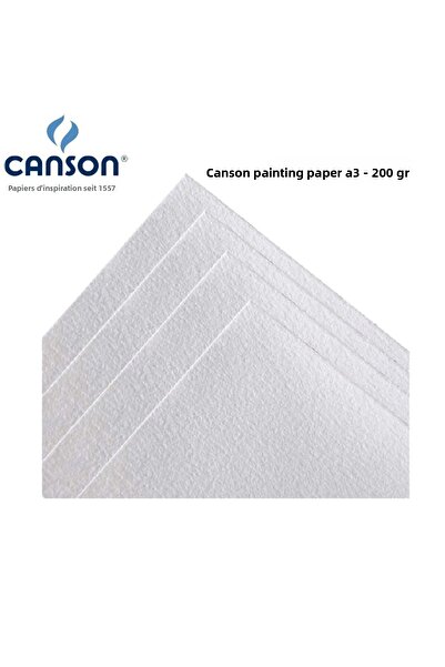 Canson Paper for Painting, Watercolor Paper, A3 (297X420Mm) 200Gr-10 Sheets