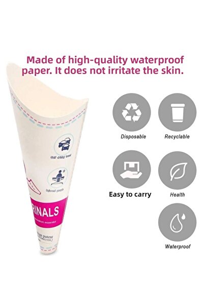 Famed Standing Urinal Device for Women's Pregnant Patients, 20 Pcs with Single Use Bag