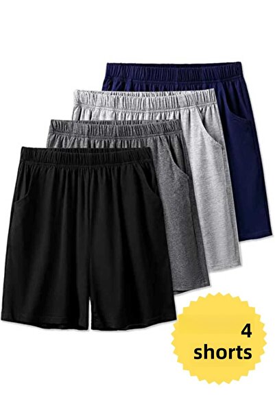 JustBS شورت فلاش صيفي نسائي مكون من 4 قطع