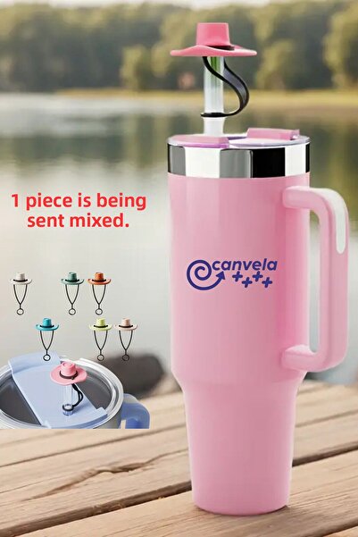 CANVELA 1 Pc Cowboy Themed Perfectly Adorable Silicone Straw Tip Covers for T...