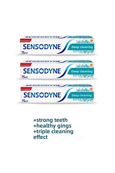 Sensodyne معجون أسنان للتنظيف العميق 75 مل 3 قطع
