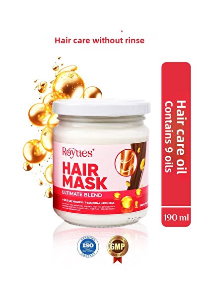 Royues قناع مرطب للعناية بالشعر للشعر الجاف والتالف 190 مل - قناع مرطب للشعر
