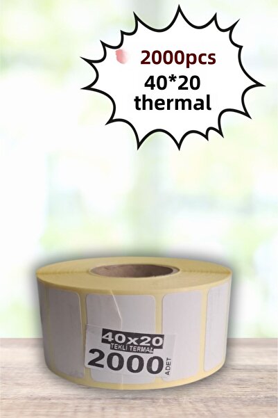 renk ata 40X20 Etichetă termică Etichetă albă simplă, fără imprimare, 2000 buc.