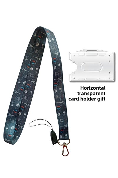 doktorbonem Turnul Eiffel - Curea pentru telefon cu card și șnur, card de identitate pentru curea de gât