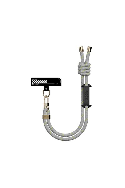 Rock حزام المعصم وحزام اليد والجهاز (متوافق مع جميع الأجهزة) رمادي