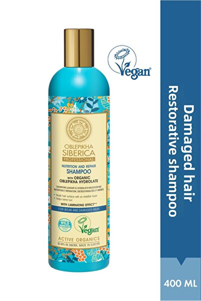 Natura Siberica شامبو أوبليبيكا سيبيريكا للشعر الضعيف والتالف مع الشمع البري ...