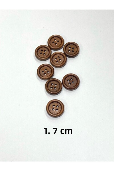 karantuhafiye Κουμπί Ζακέτας / Ξύλινο Κουμπί / 8 Τεμάχια / 1,7 εκ. # 3
