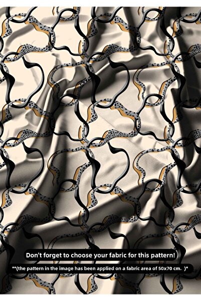 DESENİX نسيج مطبوع رقميًا على شكل موجة بتفاصيل الفهد |   150x100 سم |   نمط ا...