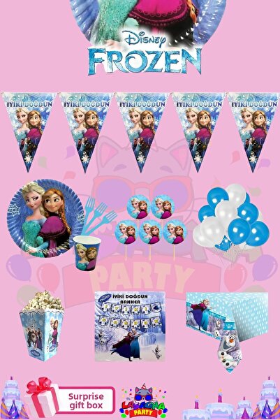 LASAGNA STORE Set de accesorii pentru petrecerea de aniversare Frozen Elsa pe...