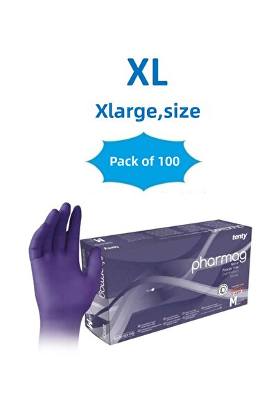 QBR Home قفازات النتريل. كبير. بدون بودرة. عبوة من 100. TentyPharmagmodel/X