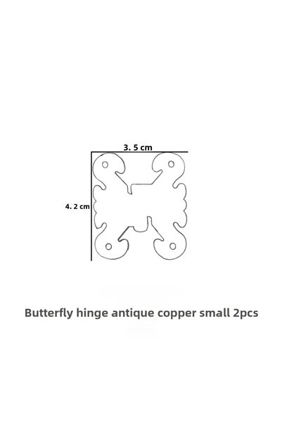 Adilon Copper Decorative Butterfly Hinge Small 2 Pieces (4.2cm X 3.5cm)
