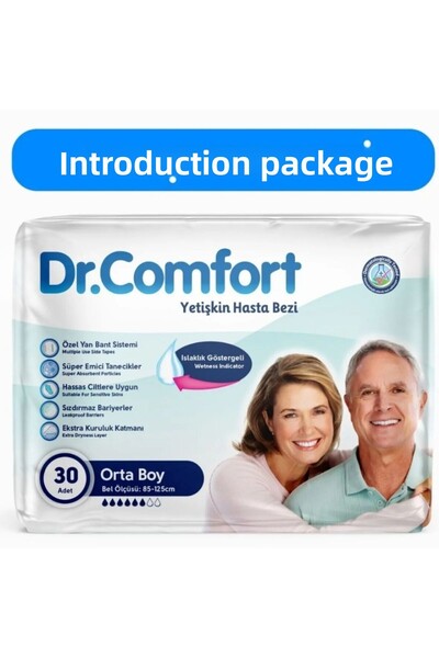Dr.Comfort Adult Patient Diapers with Waist Tape, Size M, Pack of 30 – Super Absorbent, Leak Proof