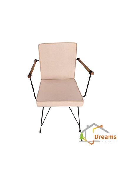 DÜŞLER EV TEKSTİLİ 40*80 Beige Fabric Beige Piping Back Chair Cushion