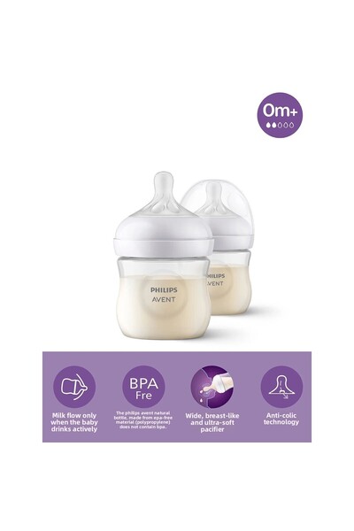 Philips Avent Natural Response Pp 2-Piece Baby Bottle Set 125 ml 0+ Months