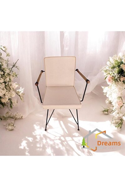 DÜŞLER EV TEKSTİLİ 40*80 Beige Fabric Beige Piping Back Chair Cushion