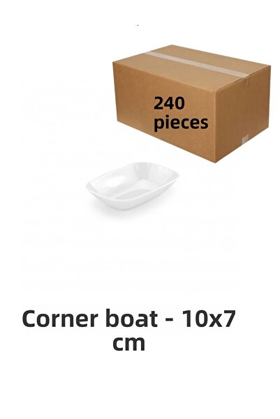 BARITCIOGLU Melamine Angular Boat Plate 10 X 7 cm 240 Units
