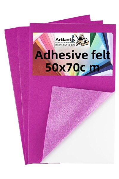 Artlantis Fuchsia Adhesive Felt 50X70 cm 3 Pieces 2.0 mm Self-Adhesive Colorf...