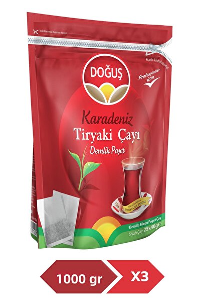 Doğuş شاي البحر الأسود 40 جرام 25 كيس شاي في إبريق X 3 قطع