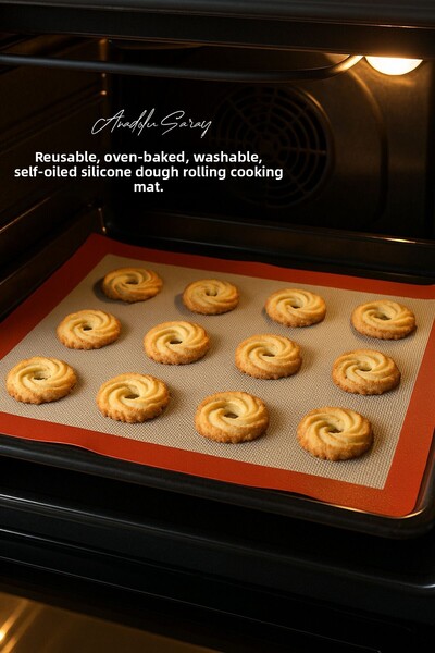 Anadolu Saray Reusable Bakeable Washable Self-Oiling Silicone Dough Rolling Baking Mat Silpat