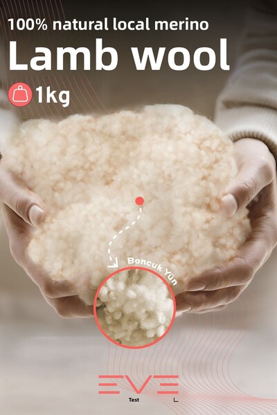 Eve Tekstil 100% Natural Beads Merino Wool 1 kg