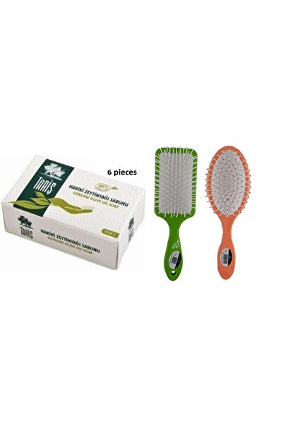 Tariş Olive Oil Hand and Hair Soap 125 Gr 6 Pieces Hair Blow Dryer Brush Oval Hair Brush Comb 1 + 1 Piece