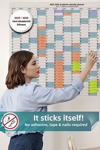 Pi Papers Planificator calendar 2025-2026, planificator de studiu, hârtie int...