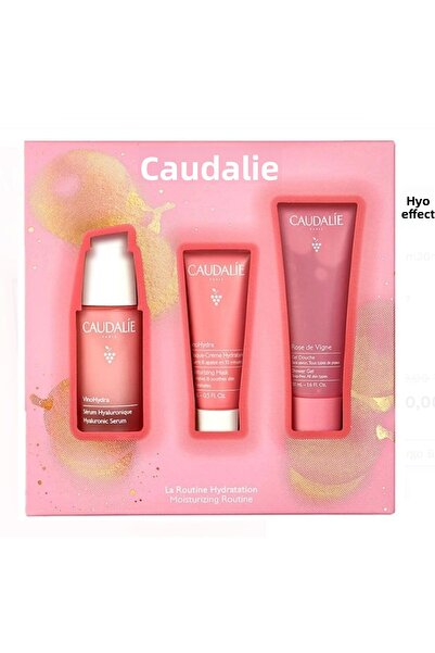 Caudalie Hyaluronic Serum 30 ml + Moisture Mask 15 ml + Rose de Vigne Shower ...