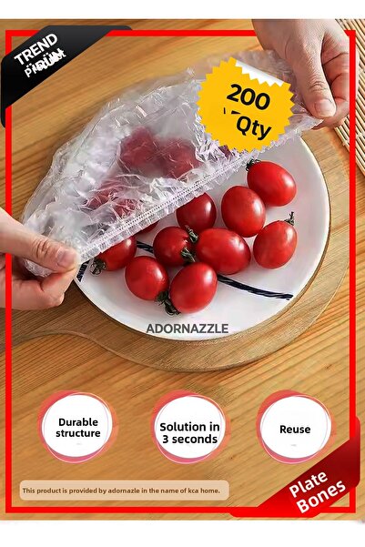 KCA HOME غطاء طبق، غطاء طبق يحافظ على نضارة الطعام، حقيبة تخزين شفافة، قابلة ...