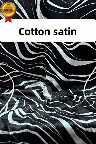 kumaş sarayı Βαμβακερό σατέν ύφασμα - Κατάλληλο για φορέματα, φούστες, καιρικ...