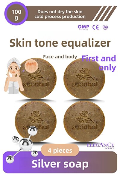 sabunal 4 قطع من صابون الماء الفضي للبشرة الملطخة - التشققات والولادة