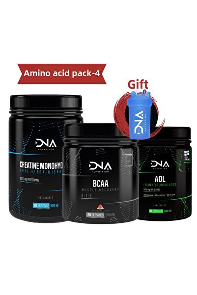 Dna Nutrition عبوة الأحماض الأمينية-4 (كرياتين 500 جرام + بي سي إيه إيه 250 جرام + أويل 300 جرام)