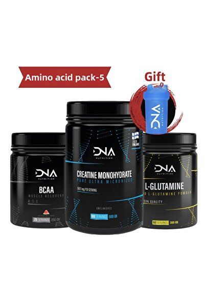 Dna Nutrition Amino Acid Pack-5 (Creatine 500Gr+Bcaa 250Gr+Glutamine 300Gr)